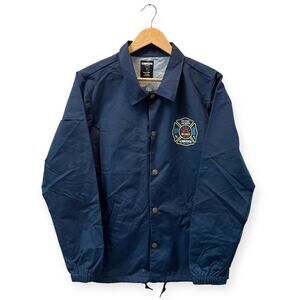 Chrystie NYC Coach Jacket in Navy New York Fire Department Men's Small, Med $135
